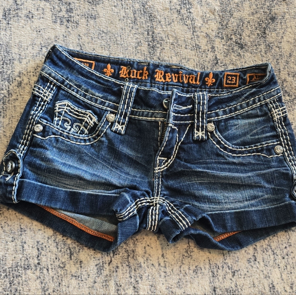 Rock Revival Women's Dark Blue Jean Shorts